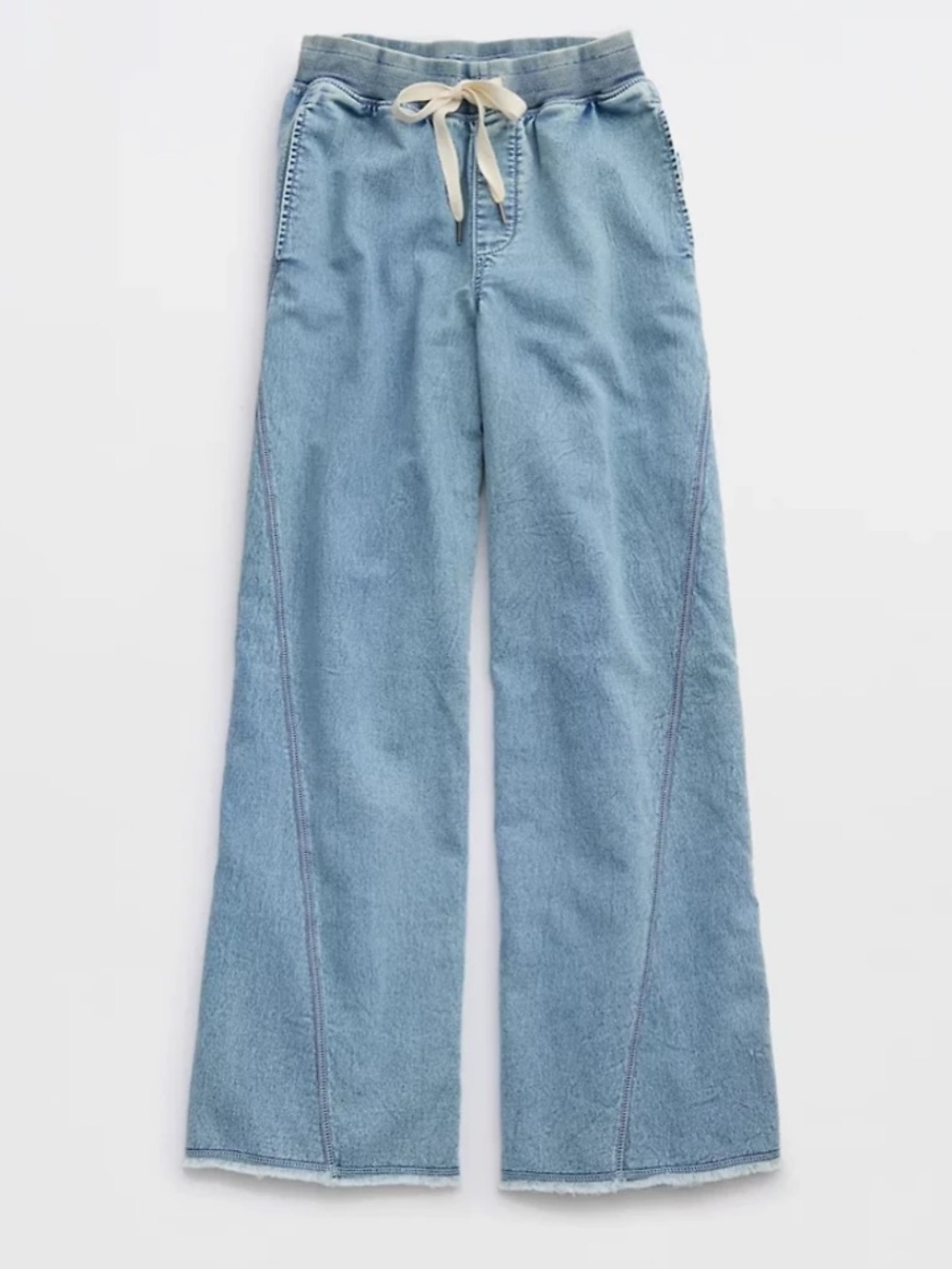 NWT aerie soft landing trouser Wide-Leg Light Blue Women’s - Picture 2 of 2